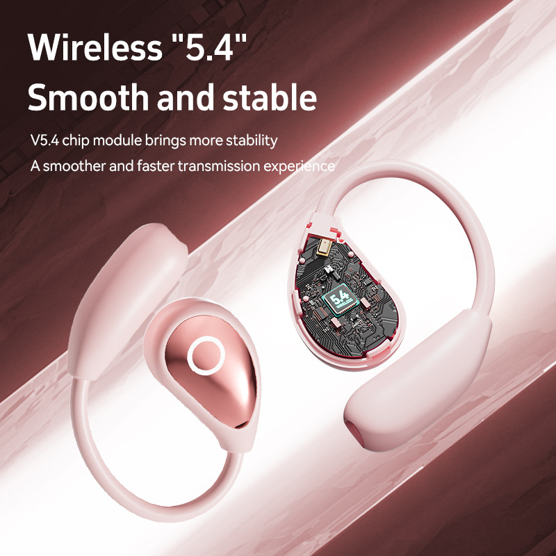 M95 Leather Texture OWS Open Bluetooth Earphones Explosive Wireless Translation Bluetooth Earphones Ultra-Long Battery Life AI Earphones
