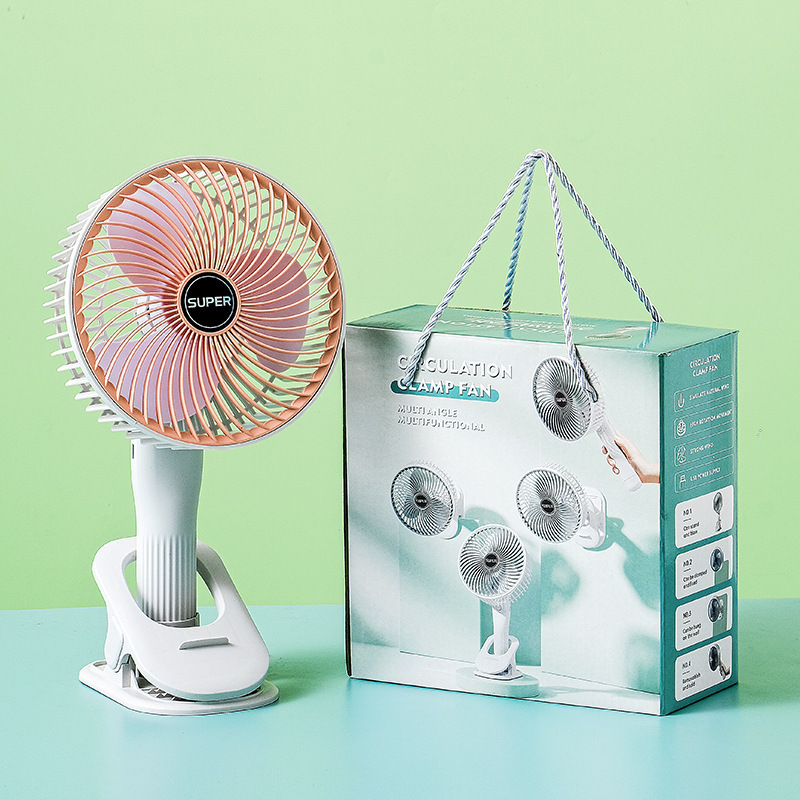 Long Battery Life Portable Fan Desktop Fan Charging Folding Silent Three-Speed Electric Fan Mini