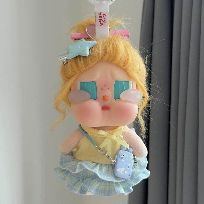 Only doll clothes] Suitable for Crybaby crying doll clothes Gulu Gulu clothing 15cm seaside vacation cake skirt