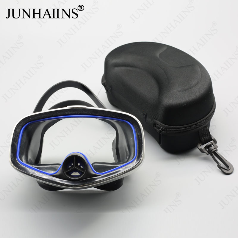 Professional valve diving mask silicone large frame adult beachcombing lightweight tempered glass men and women snorkeling mask