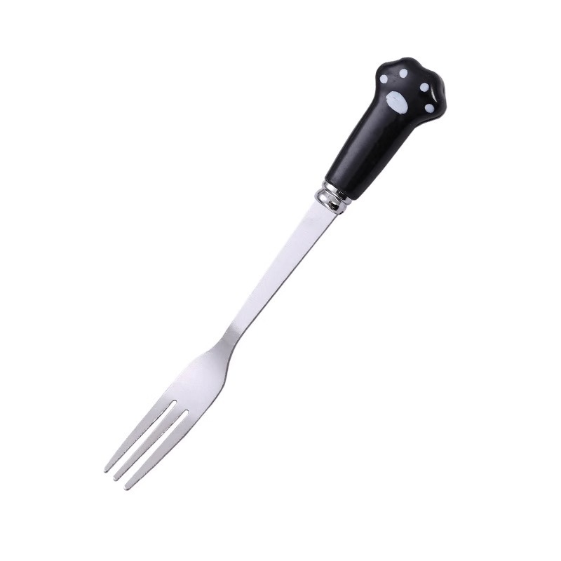 Stainless Steel Cat Paw Fruit Fork Small Fork Household Cartoon Cute Dessert Fork