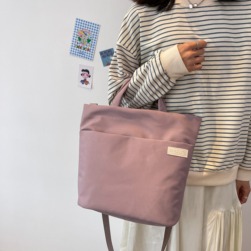 Leisure handbag single shoulder crossbody bag large capacity commuting bag handbag student class tote bag