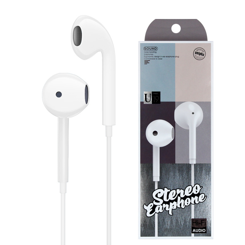 In-ear with Mic Wired Control Earphone Applicable for Apple Android Huawei Phone Earphone Heavy Bass Earphone