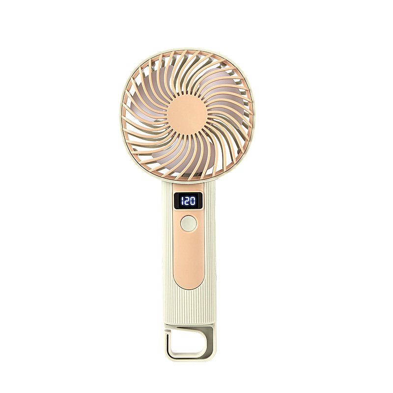 Handheld Digital Display Small Fan USB Charging Vertical and Horizontal Dual-Use Portable Electric Fan 120 Speed Levels Ultra-Long Battery Life