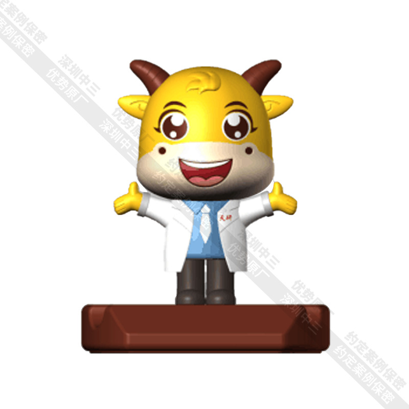 Custom Cartoon Phone Stand Military Advisor Cute Girl Image PVC Soft Rubber Desktop Lazy Stand Base