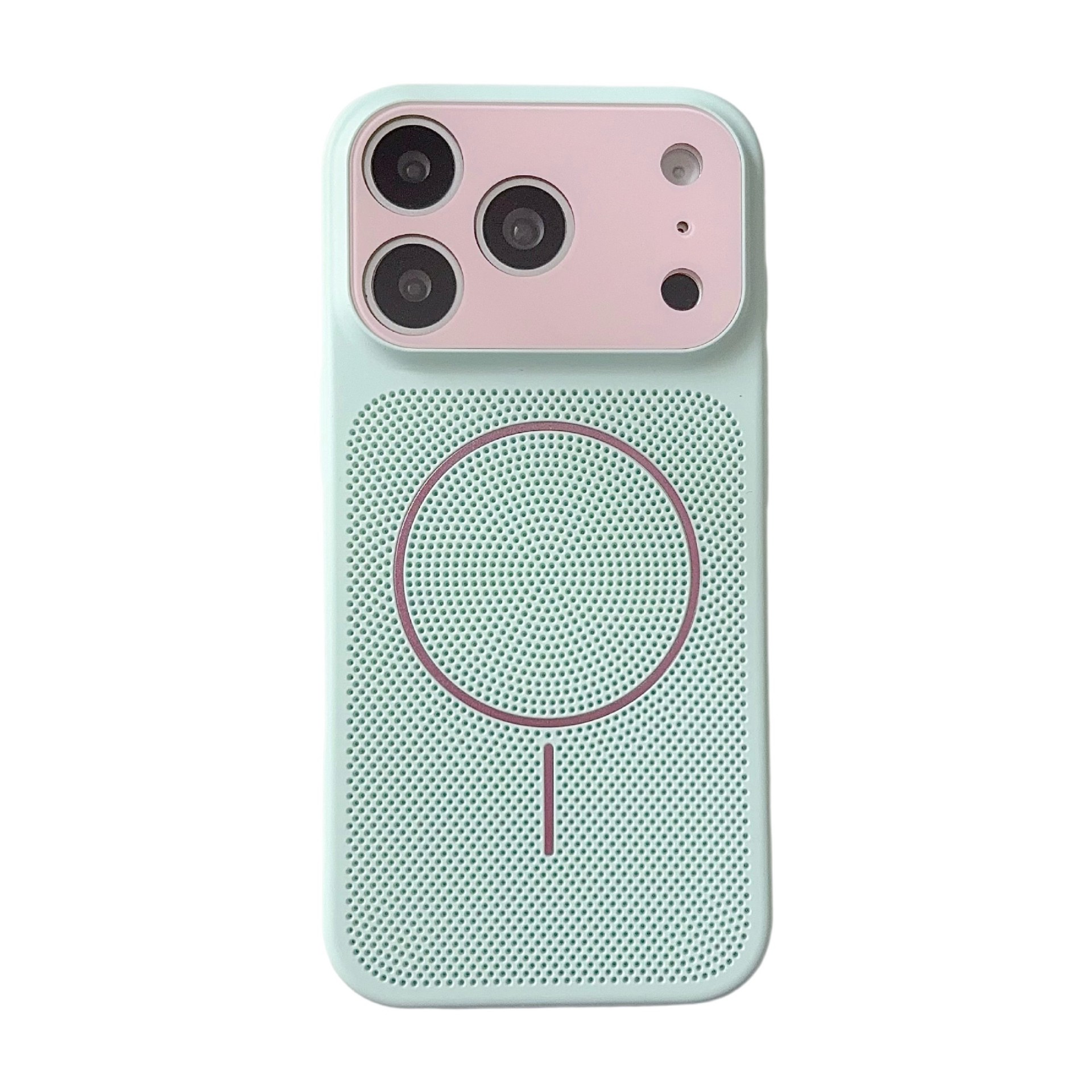 Color-contrast instant heat dissipation phone case for Apple iPhone 17 Pro Max, wireless magnetic charging protective case for iPhone 16