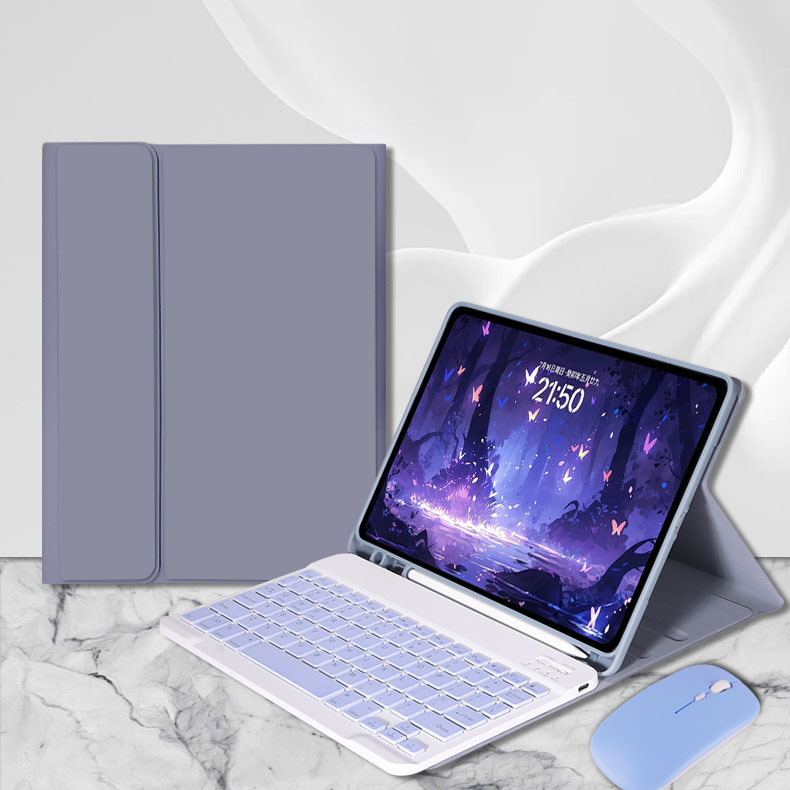 Compatible iPad 2025 New Pro 11 Wireless Bluetooth Keyboard Protective Case 10th Generation Pen Slot Soft Case Air 13 Leather Case