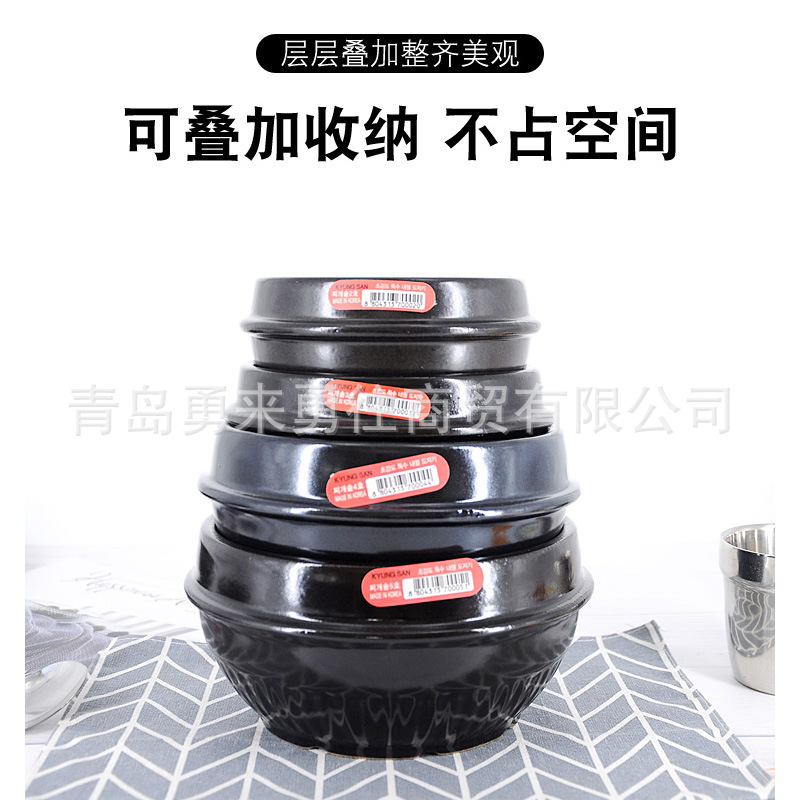Imported bibimbap stone pot soybean paste stew pot clay pot rice cooking household soup pot stew pot with tray