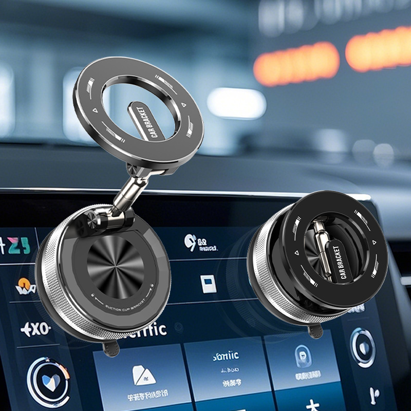 Premium Phone Holder Magnetic Vacuum Adsorption Lazy New Rotating Foldable Car Wireless Charger