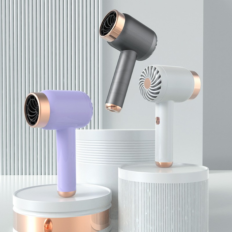 Rechargeable Hair Dryer Home Wireless Hair Dryer Portable No Plug Dormitory Use Negative Ion Cold Hot Hair Dryer Fast