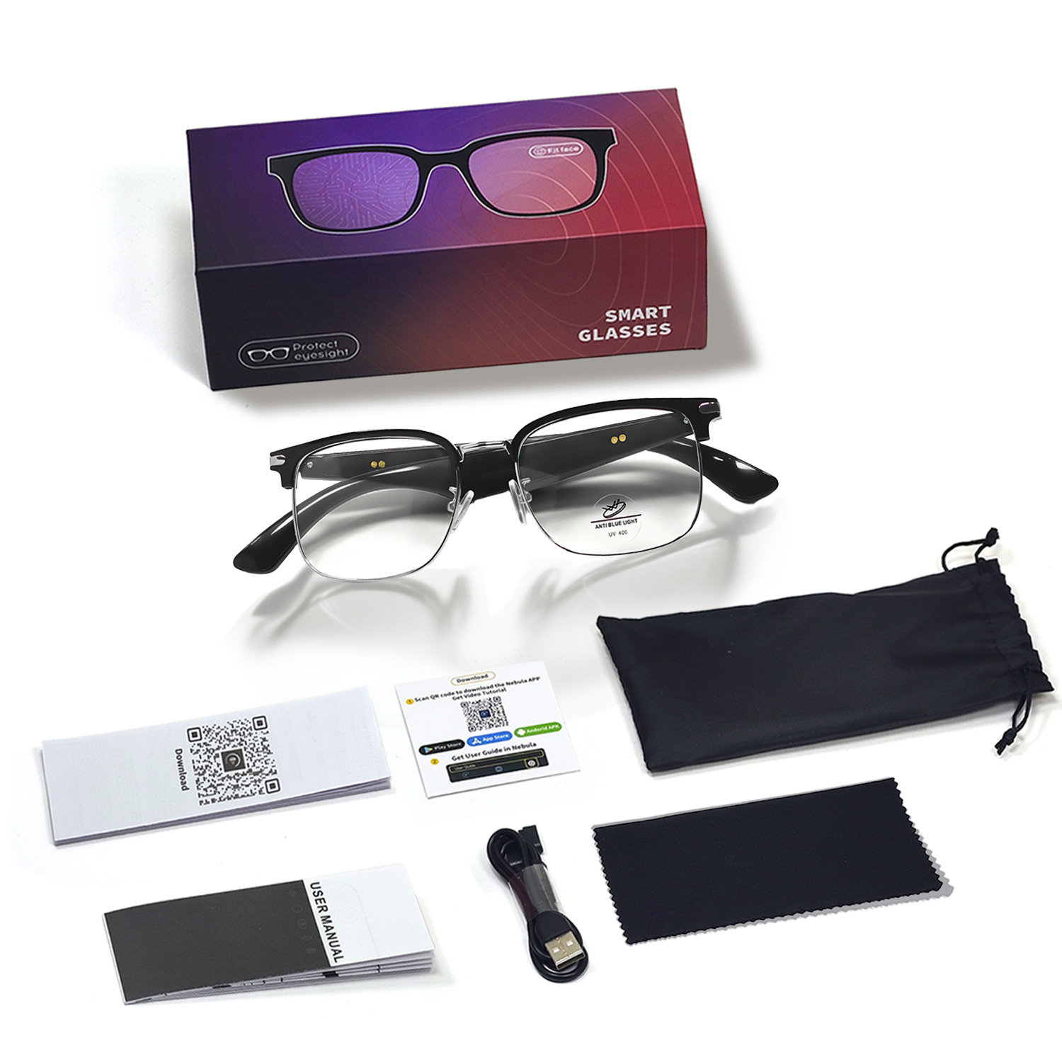 New AI Smart Translation Bluetooth Glasses GY600 Global Multi Language Real Time Simultaneous Translation Glasses
