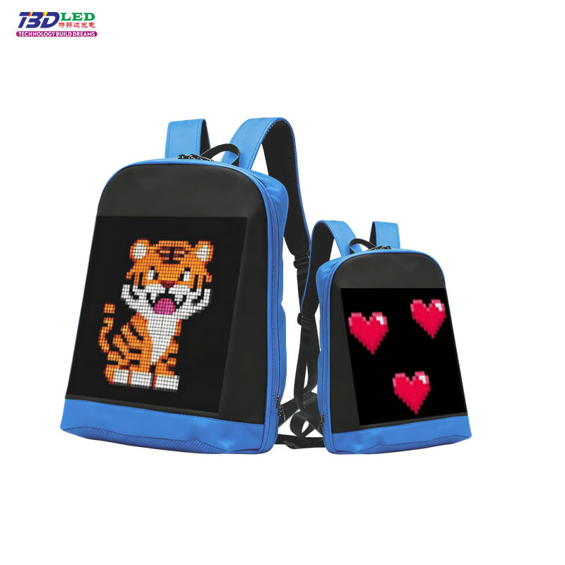 Large-Screen LED Backpack: New App for Bluetooth Advertising Playback—LED Display Casual Backpack