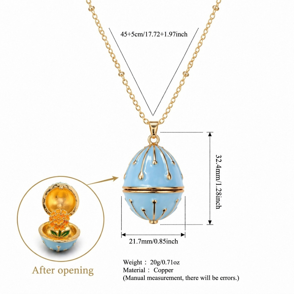 New December round box openable flower exquisite design popular compact necklace copper-plated gold