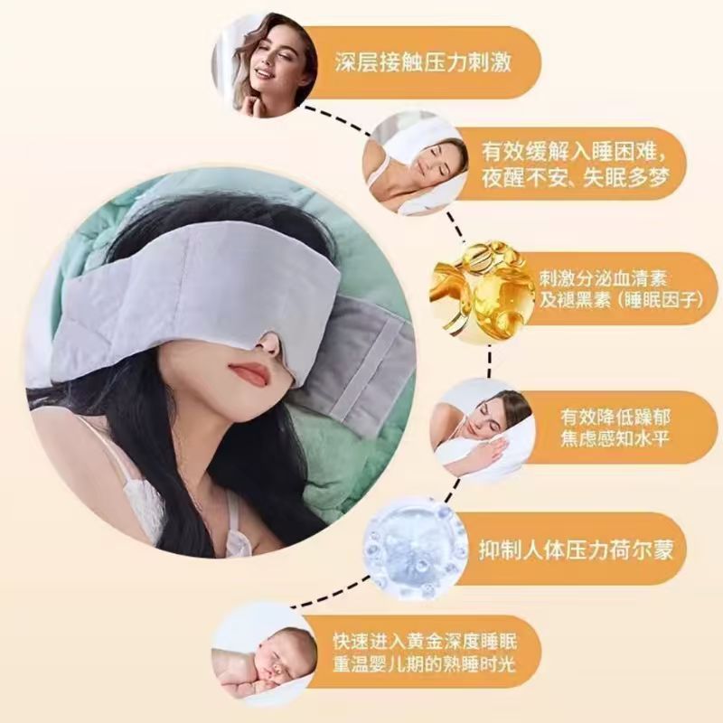 New gravity light pressure eye mask, headband, light-blocking soundproof sleep lunch break dormitory breathable eye mask