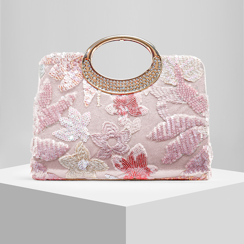 New Pearl Embroidered Evening Bag Clutch Evening Bag Wedding Bag Random Pattern