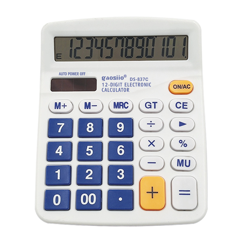Multifunctional card calculator for office accounting, special 12-digit commercial financial portable
