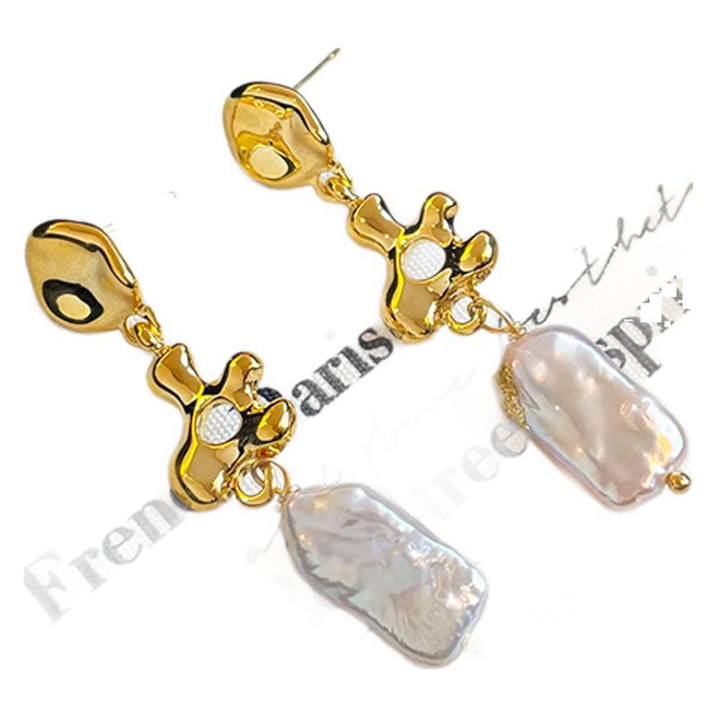 NALA Baroque Large Pearl Stud Earrings Exaggerated Tassel Earrings Pearl Earrings for Women