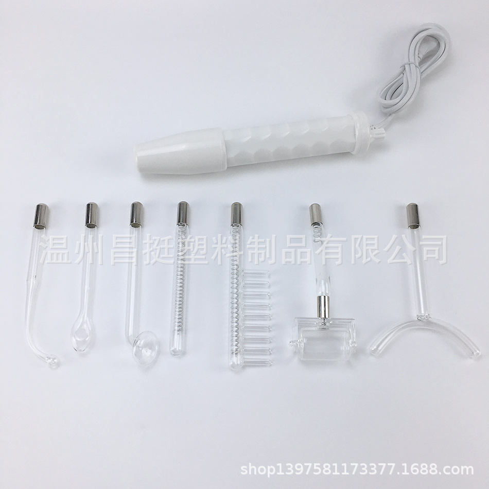 High-frequency 7-piece beauty device, red light therapy device, electric therapy comb, portable electric therapy stick, ozone