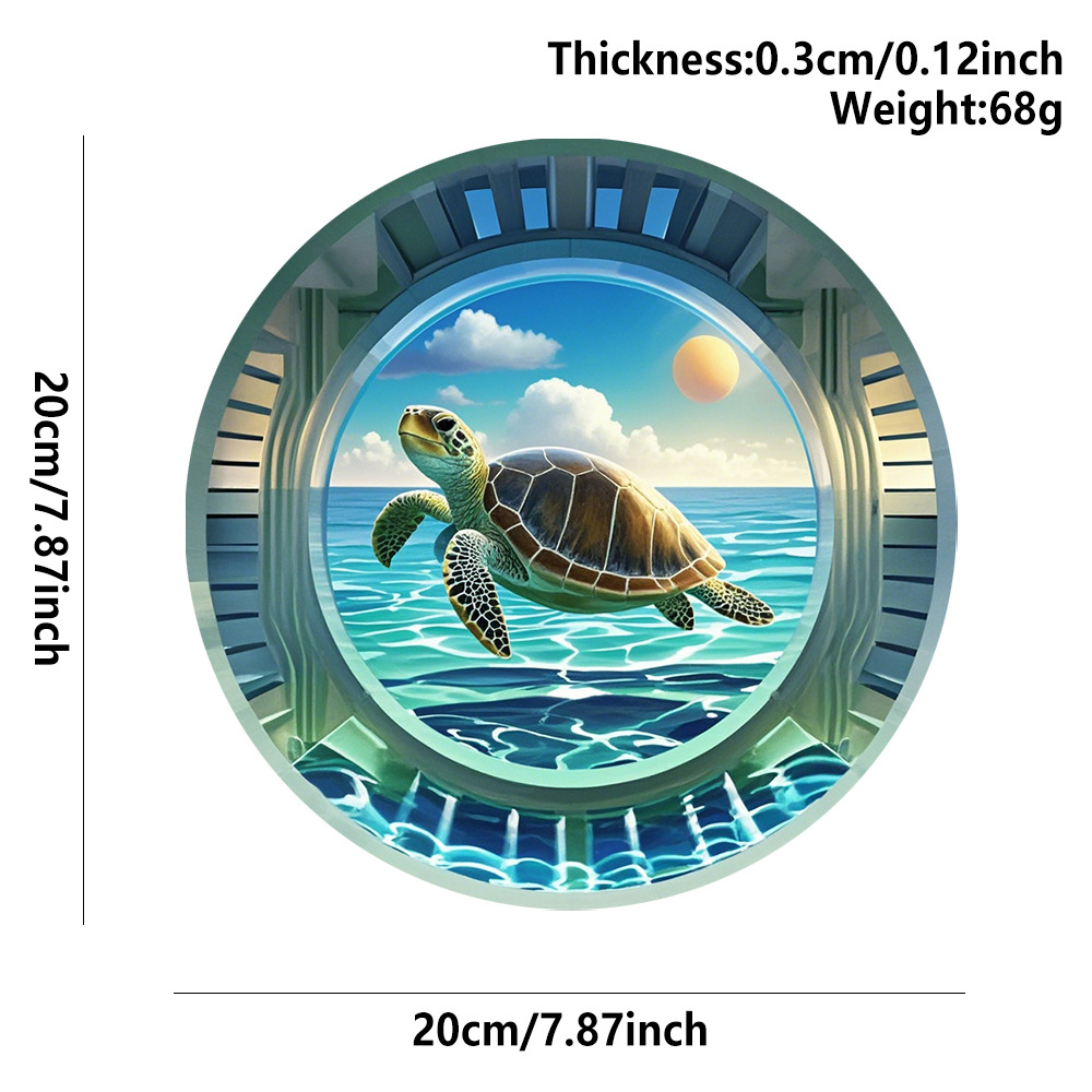20*20*0.3cm · 木质海洋挂牌 海龟