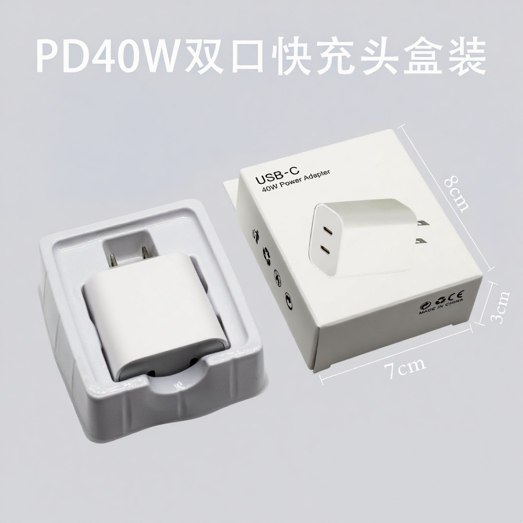 盒装 · PD40W【双C口】快充头