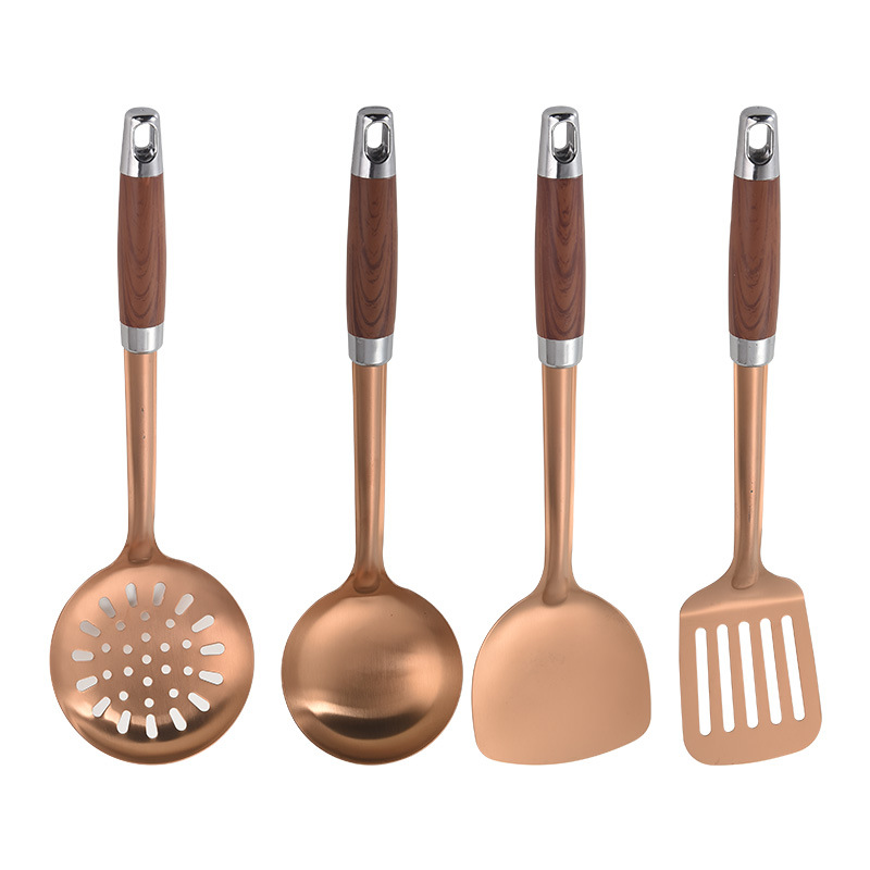 Thickened Stainless Steel Spatula Frying Spoon Slotted Spoon Frying Spatula Kitchen Utensils Set Frying Iron Spatula Home Kitchen Anti-Scald