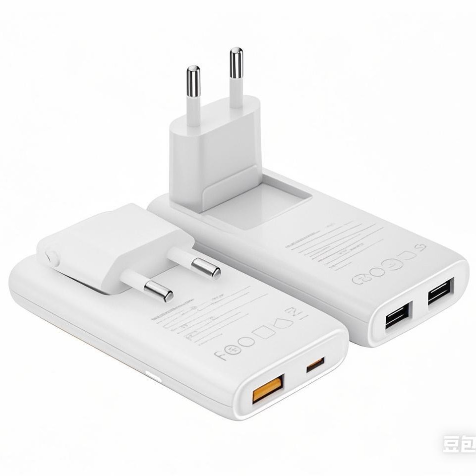 Foldable EU PD65W ultra-thin TYPE-C fast charger GaN multi-country plug