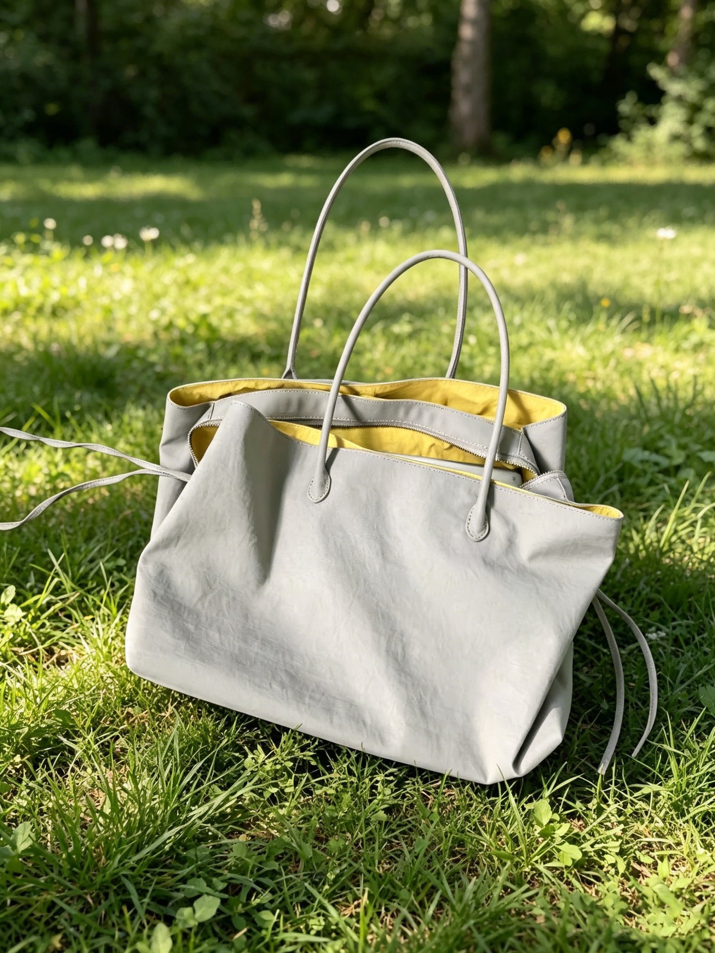 2026 Spring/Summer New Niche Contrast Lightweight Travel Nylon Tote Bag Multi-Compartment Large Capacity Single Shoulder Bag Women