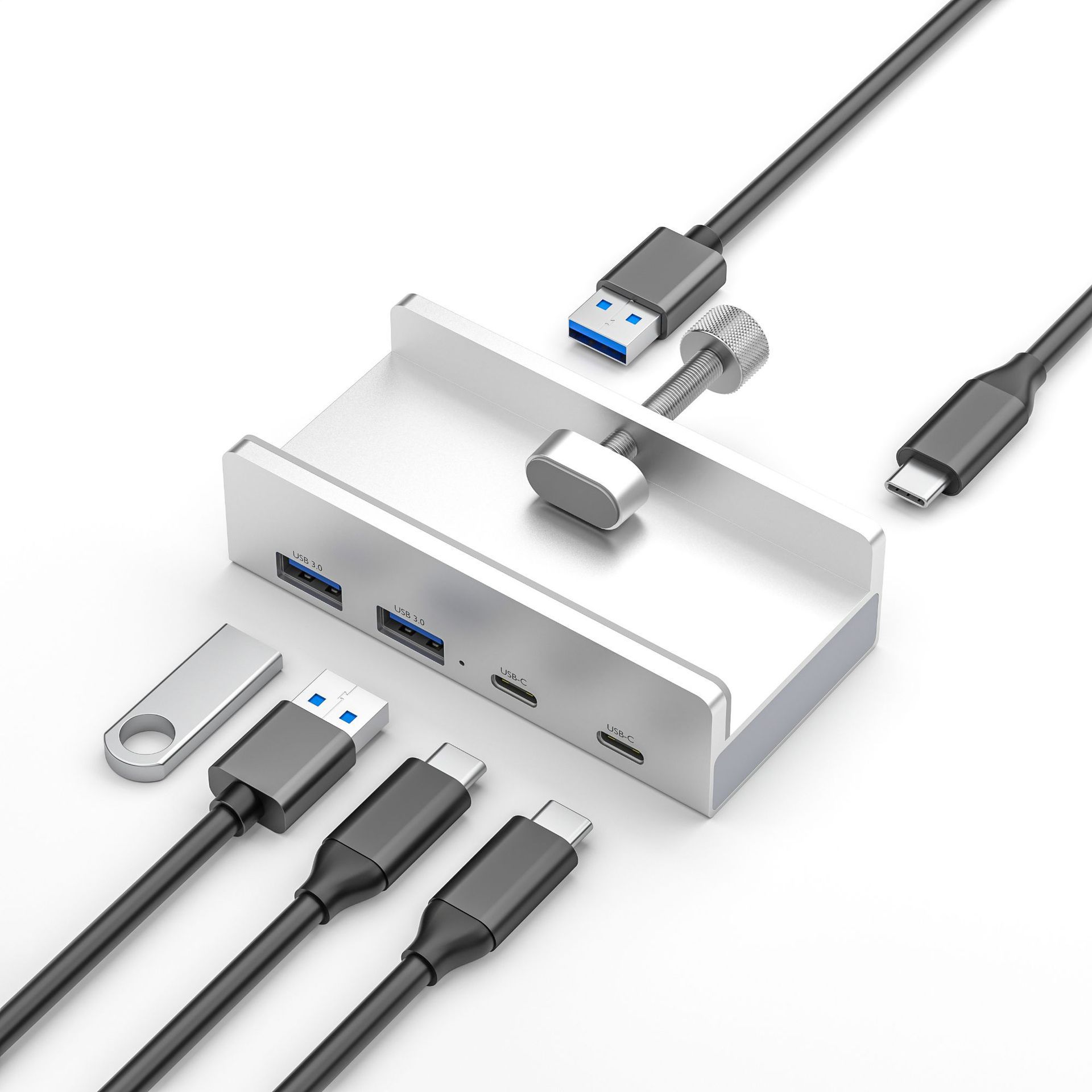 Multi-function computer expander Type-C docking station desktop clip-on card reader digital accessories