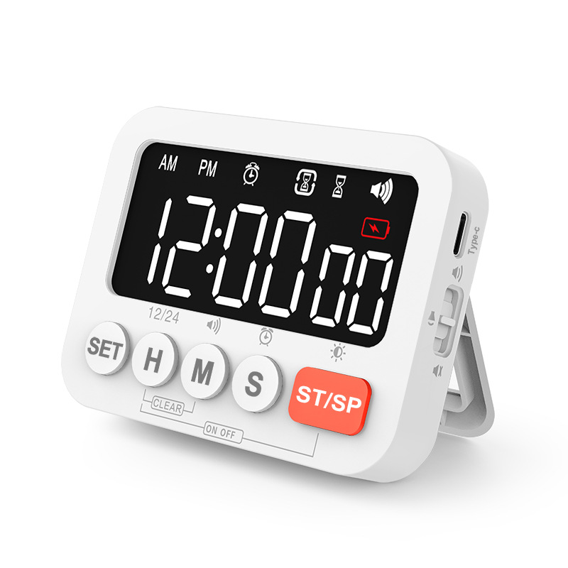 LED Digital Alarm Clock Timer Clock Kitchen Baking Countdown Timer Time Reminder