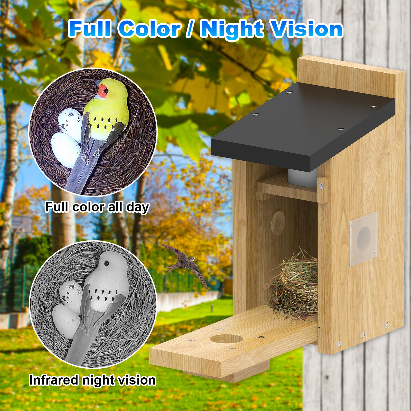 Solar Smart Visual Bird Nest/Birdhouse/Bird Nest With Low Power Camera Bird Incubation House