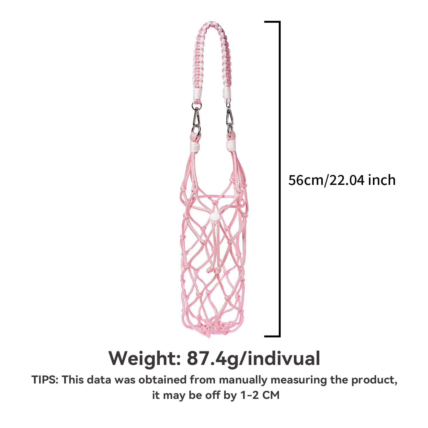 New Stanley Cup Accessory Mesh Bag Cup Cover Handwoven Water Bottle Portable Handheld Rope Outdoor