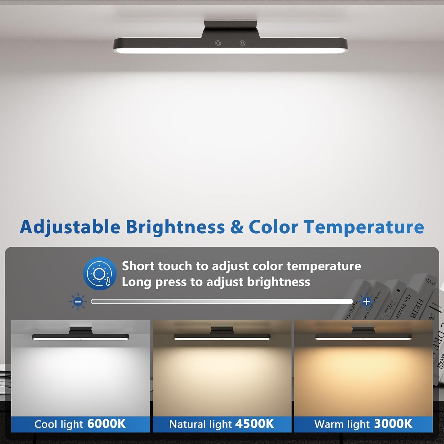 LED cabinet lamp smart human body induction light strip wireless kitchen shoe cabinet wardrobe lamp bedroom desk lamp eye-protection