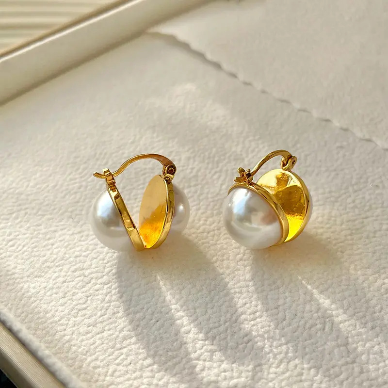 Pearl earrings for women simple ear accessories