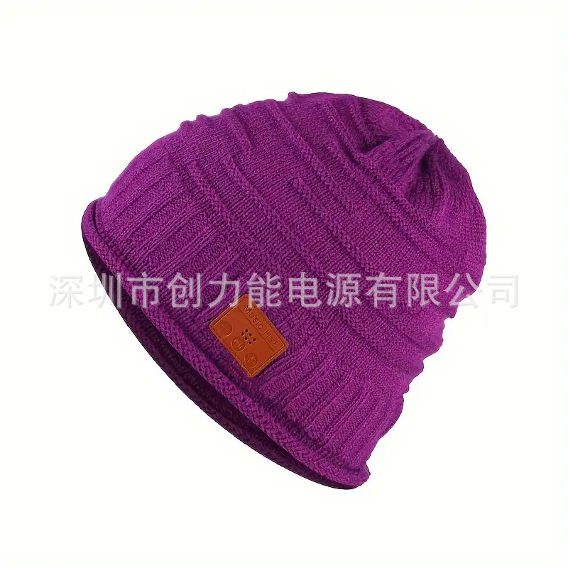 Wireless Bluetooth Headset Knitted Hat Winter Snow Warm Cold-Proof Music Headset Christmas Hat