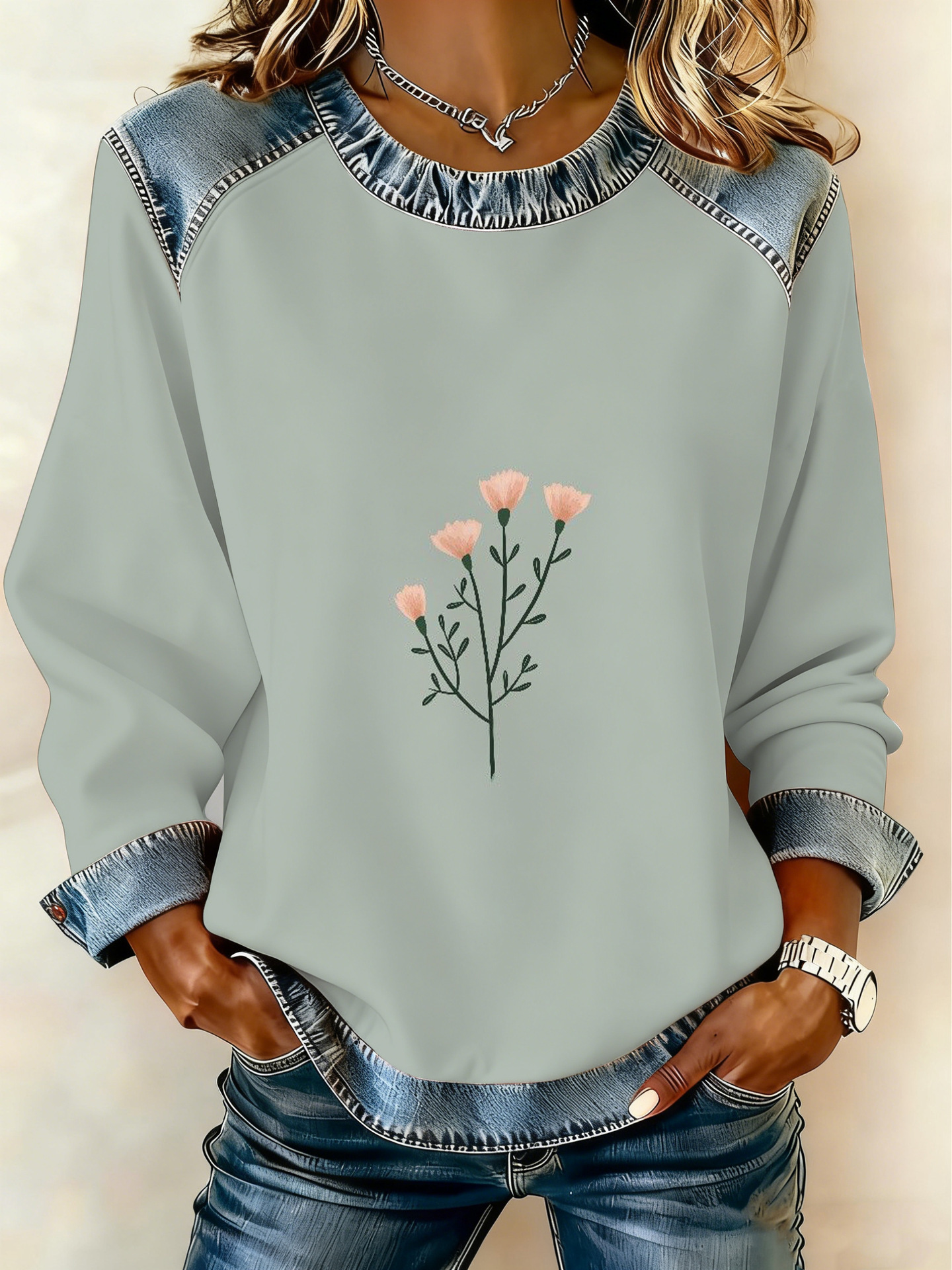 2025 Autumn Winter Women's New Animal Lion Tiger Print Women's Round Neck Sweatshirt