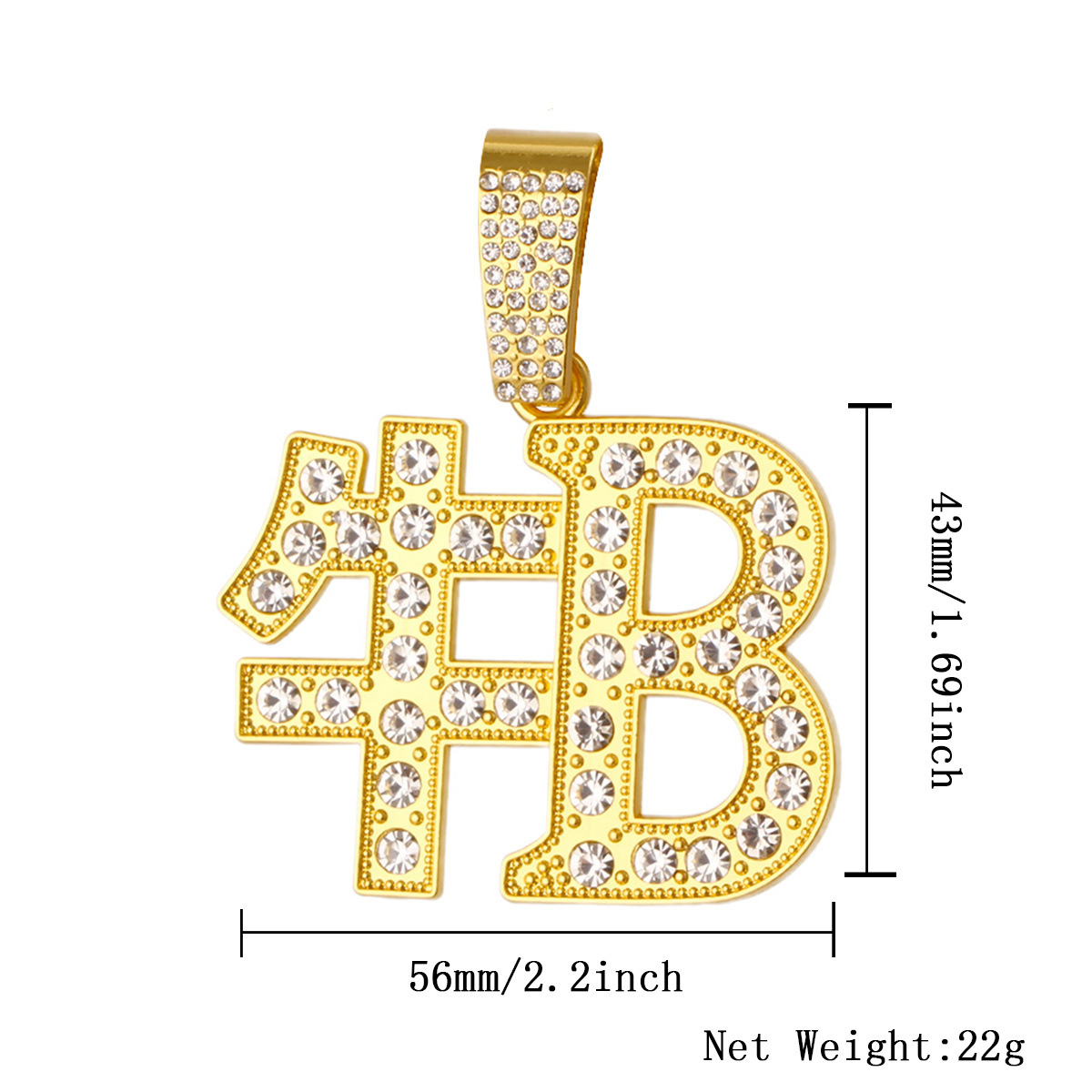 金色牛B吊坠