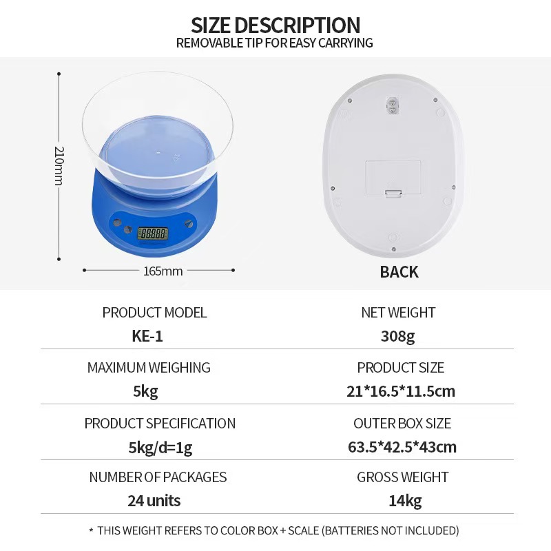 kitchen electronic scale with bowl 0.1g high precision baking gram scale household OEM scale