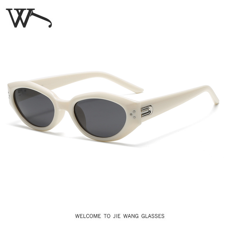 New brown small frame polarized sunglasses for women, oval sunshade sunglasses for men