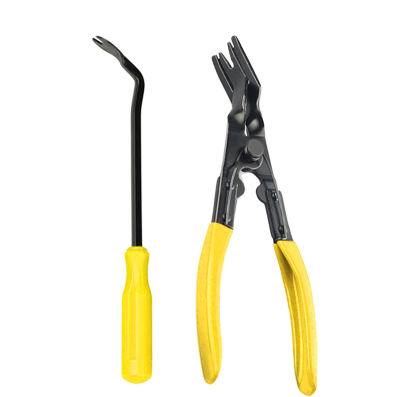 Automotive Tool Lamp Pliers Glue Clip Screwdriver 3-Piece Plastic Clip Removal Car Downward Press Glue Clip Pliers