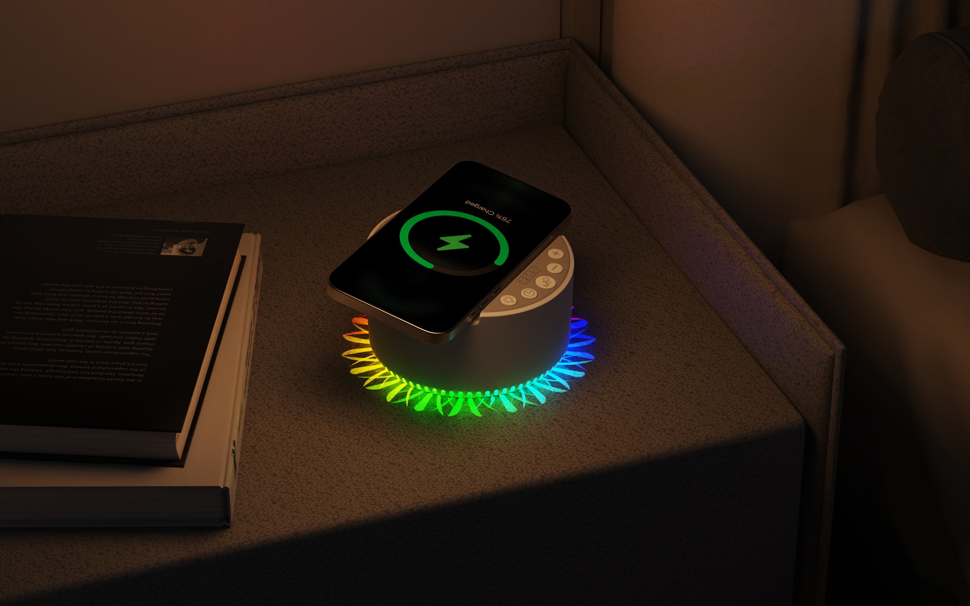 New Night Light White Noise Speaker Wireless Charging Bluetooth Speaker with White Noise Sleep Aid Multifunctional Speaker