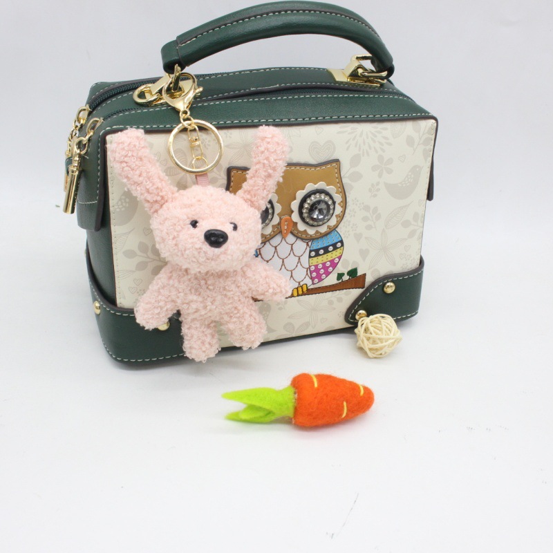 Cute Handmade Cartoon Plush Dog Children's Accessories Bag Charm Souvenir Doll
