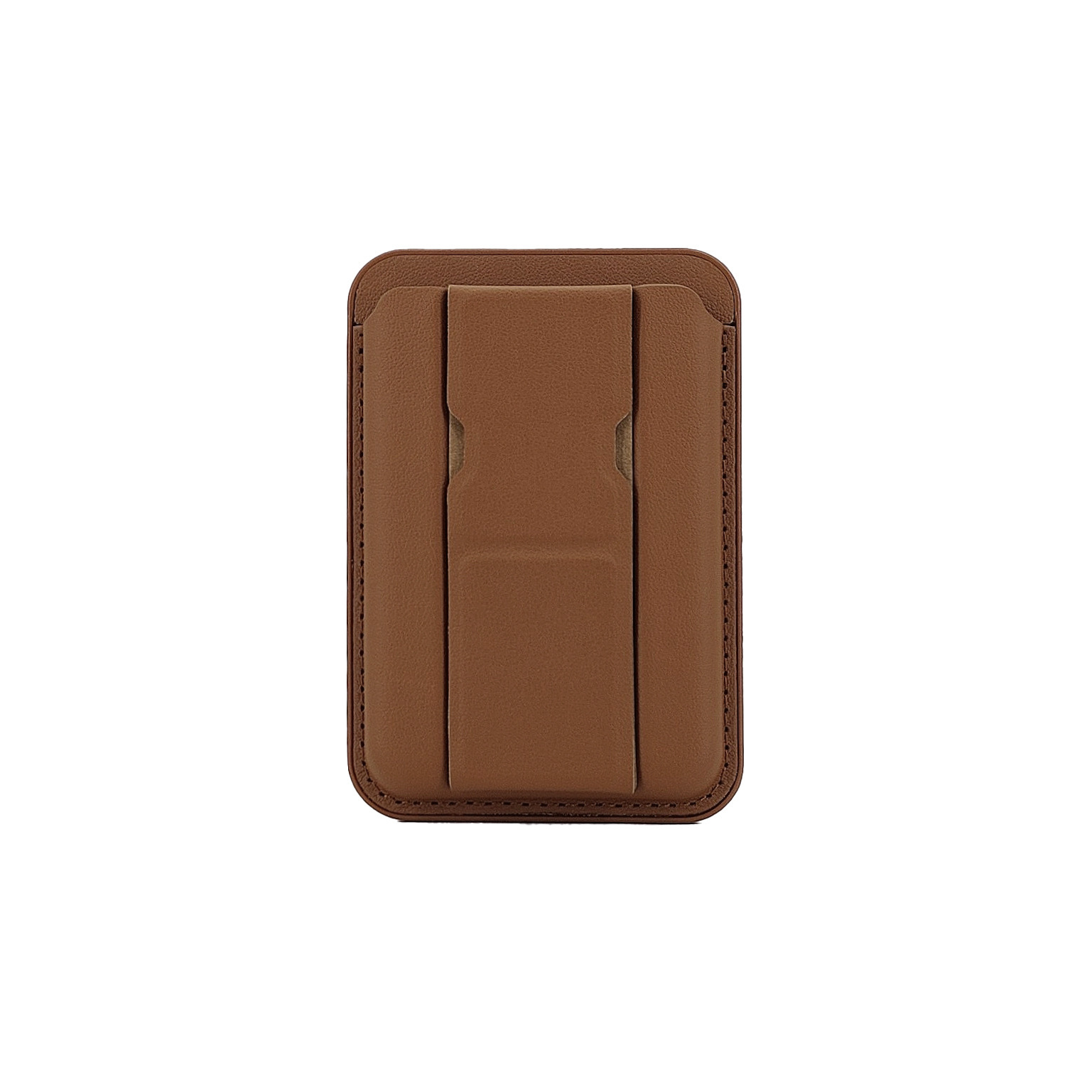 New Anti-slip Grid MagSafe Magnetic Card Holder Folding Stand Round Hole Injection Molded Portable Document Card Storage Clip