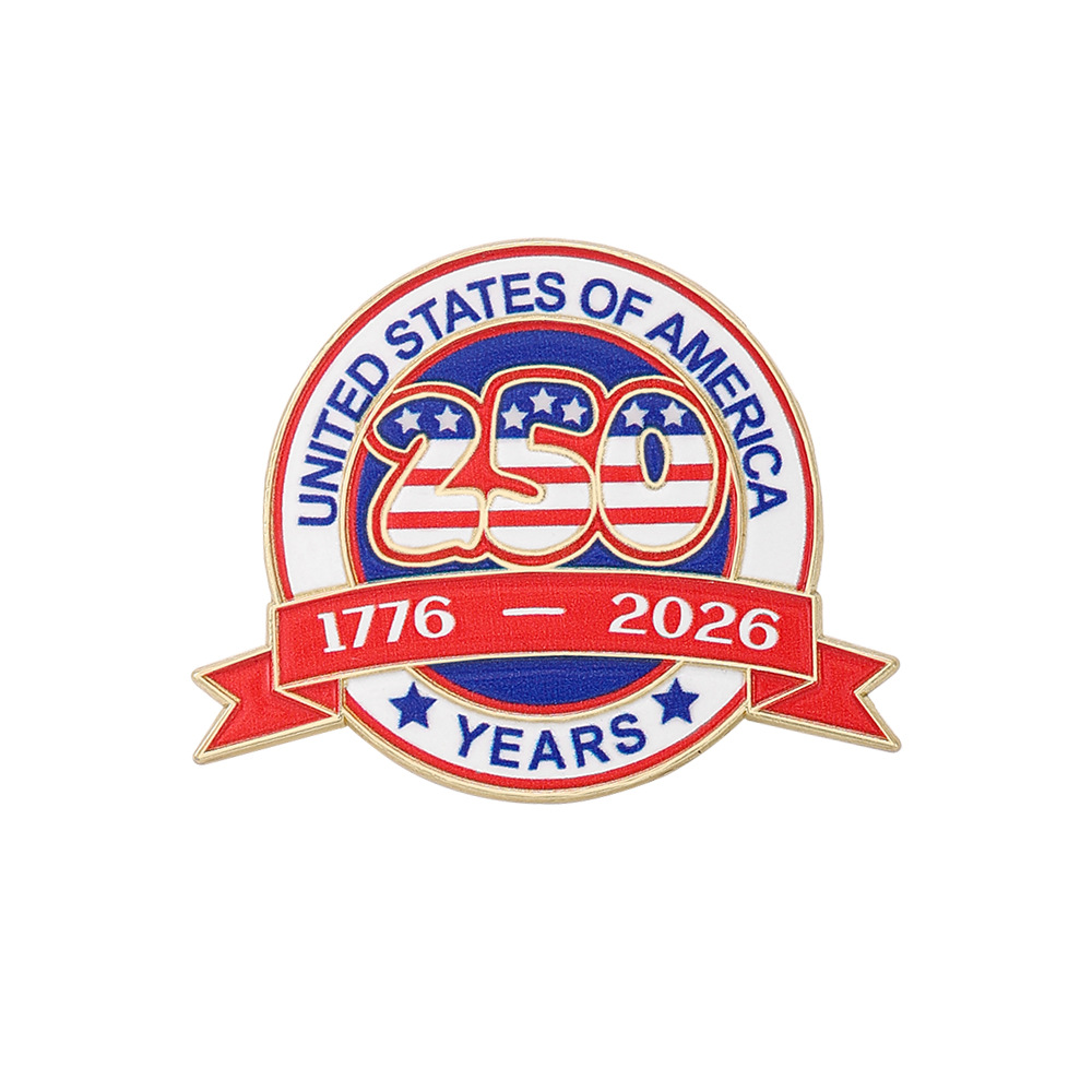 2026 US 250th Anniversary Commemorative Badge Independence Day US Founding Anniversary Brooch