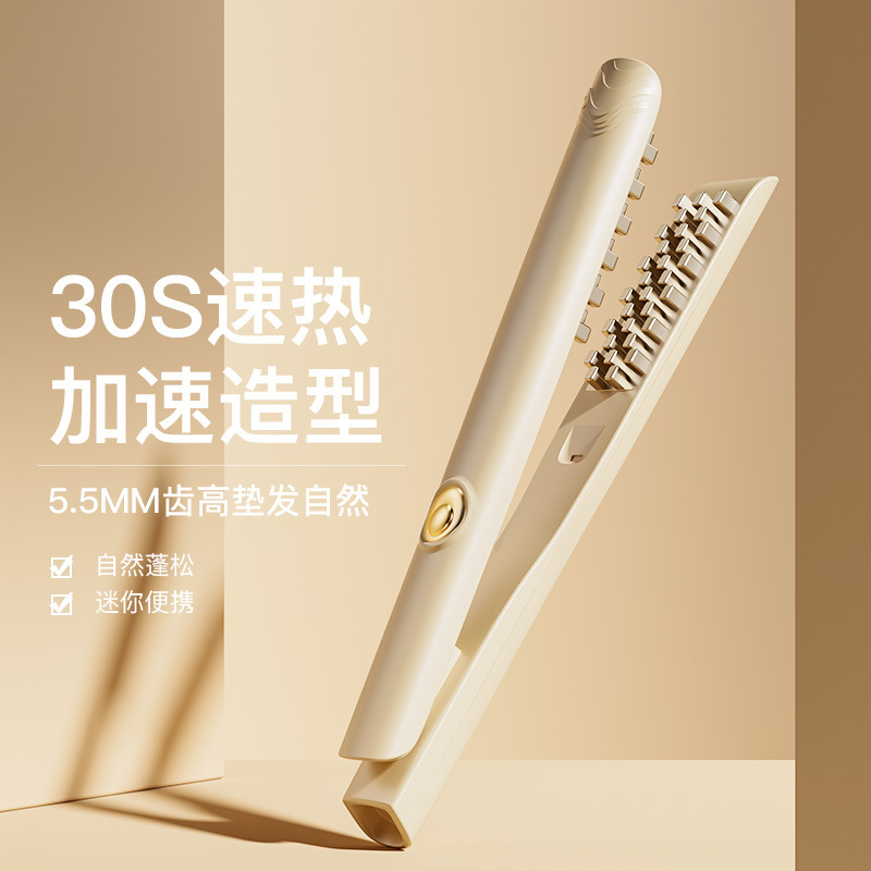 Mini Corn Row Flat Iron, Corn Row Clip Electric Hair Volumizing Root Curling Iron Non-Damaging