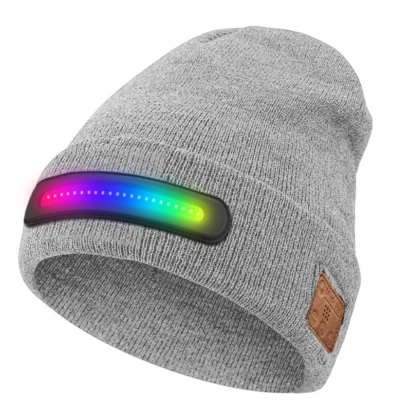 Night Outdoor Adventure Glowing Lighting Bluetooth LED Lamp Hat TK Light Effect Music Hat Factory
