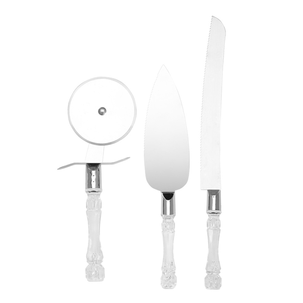 Pizza Set Western Restaurant Stainless Steel Crystal Handle Cake Knife and Spatula Set Home Baking Set