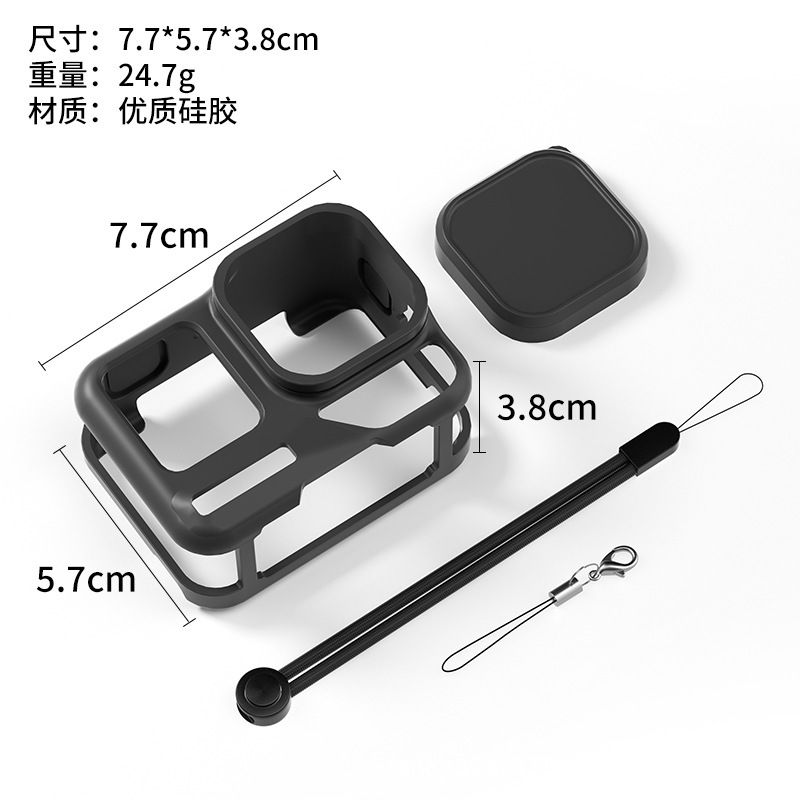 For Insta360 Ace Pro 2/1 Silicone Case Protective Cover Sports Camera Lens Cover Accessories Protection Case