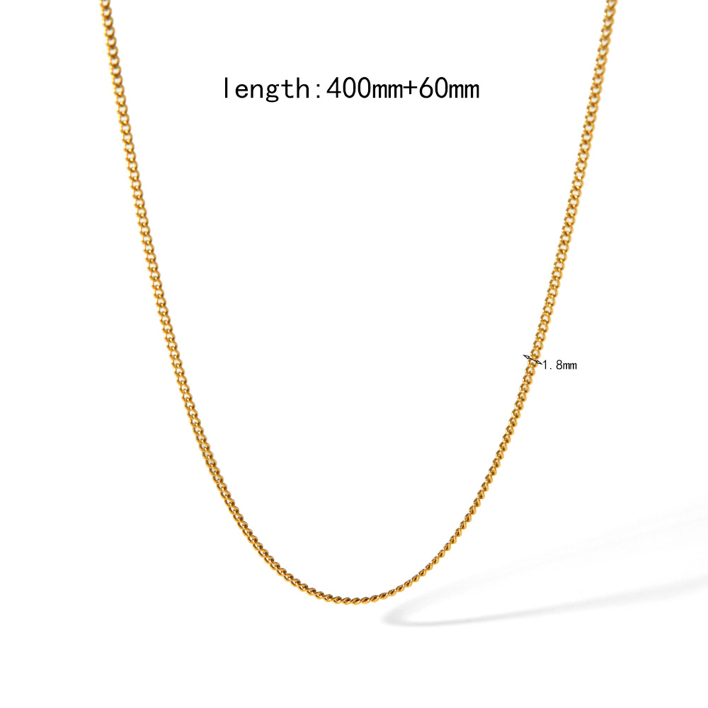 18K real gold electroplated necklace chain pendant hanging O-chain Figaro chain diy necklace jewelry accessories