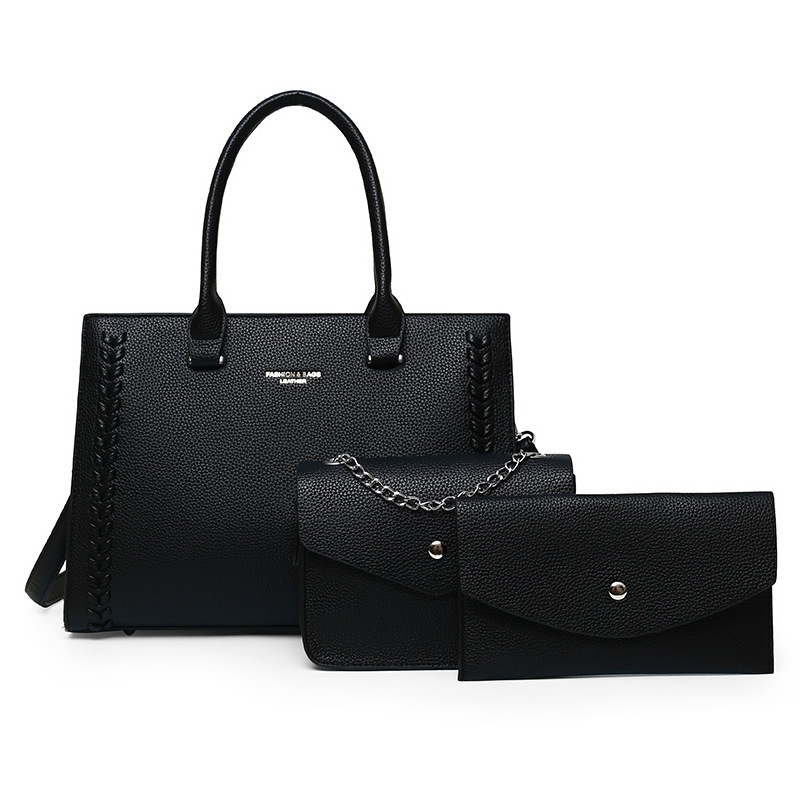 2026 new multi-piece set pebbled grain shoulder bag large capacity practical shoulder handbag mother-child bag