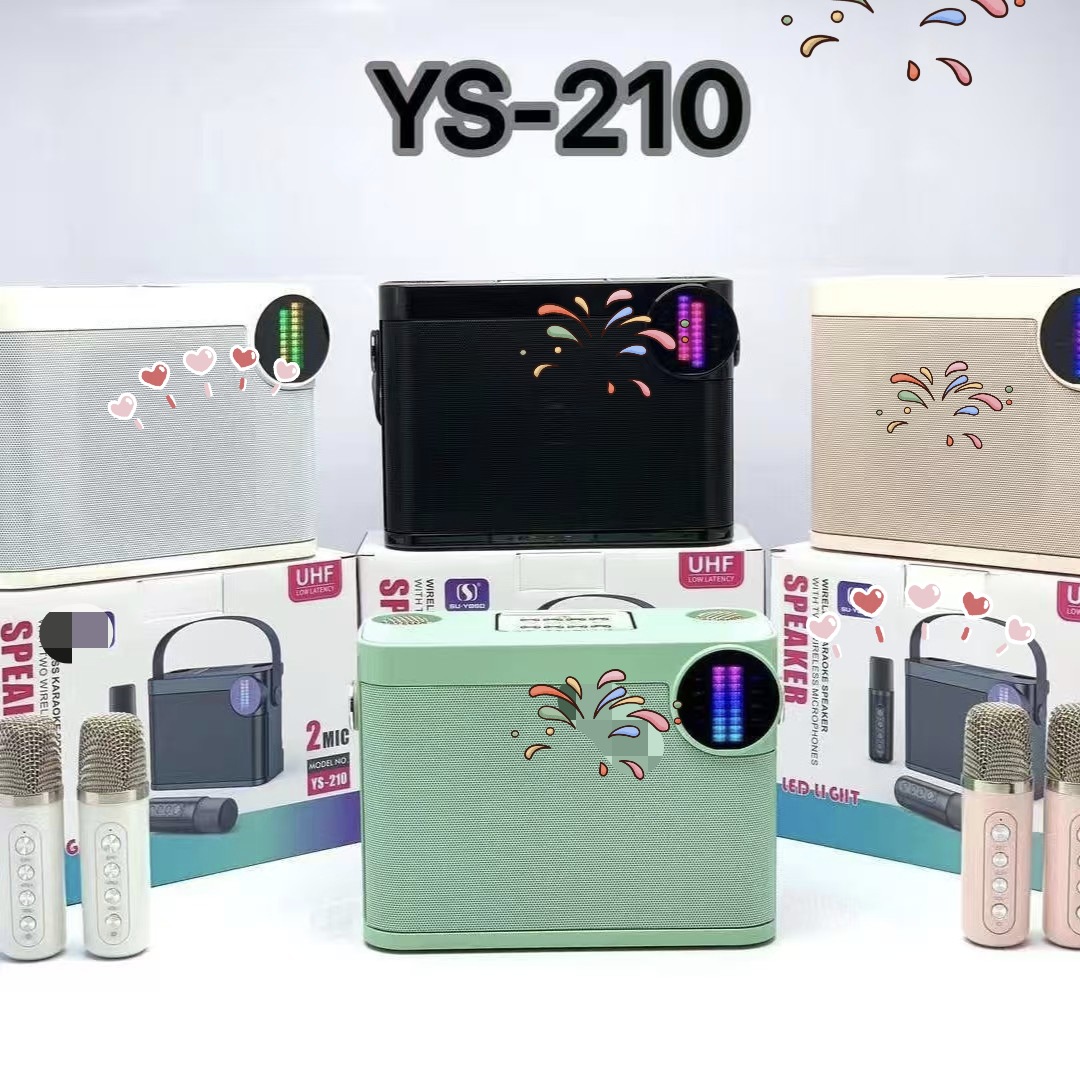 YS210 Handheld K歌 Bluetooth Speaker Phone Wireless Microphone USB Portable Bluetooth Outdoor Portable 203 Speaker